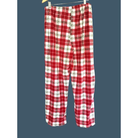 ED- MENS PLAID FLEECE ELASTIC WAIST STRAIGHT LEG PAJAMAS BOTTOMS SIZE X-LARGE - Picture 2 of 5